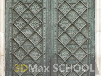 Текстуры металлических дверей с орнаментом - 17