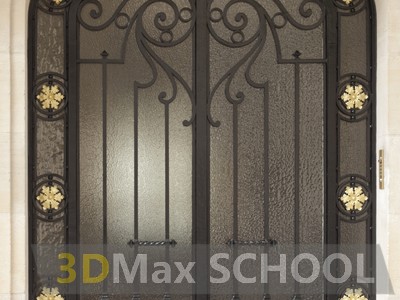 Текстуры металлических дверей с орнаментом - 27