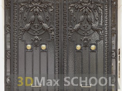 Текстуры металлических дверей с орнаментом - 28