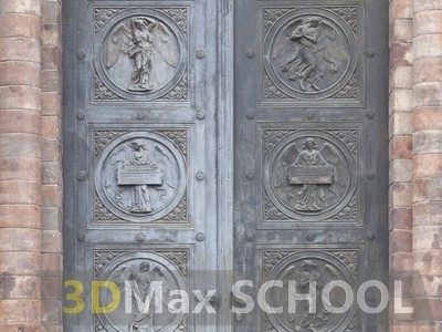 Текстуры металлических дверей с орнаментом - 31