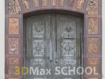 Текстуры металлических дверей с орнаментом - 32