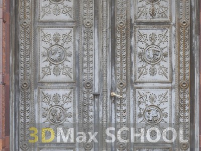 Текстуры металлических дверей с орнаментом - 33