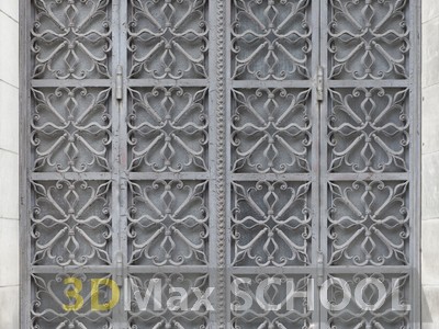 Текстуры металлических дверей с орнаментом - 34