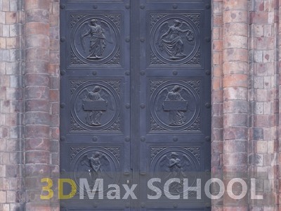 Текстуры металлических дверей с орнаментом - 35