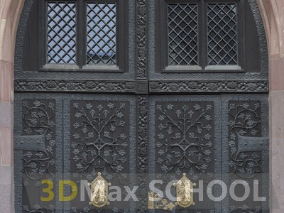 Текстуры металлических дверей с орнаментом - 36
