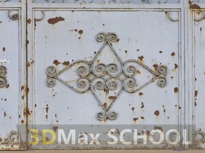 Текстуры металлических дверей с орнаментом - 37