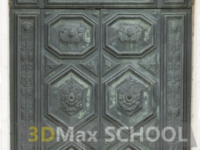Текстуры металлических дверей с орнаментом - 39