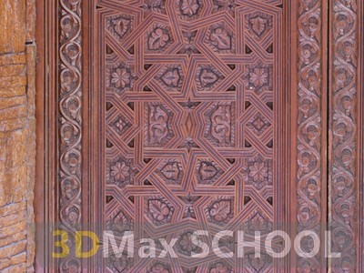Текстуры средневековых дверей с мавританским узором - 25