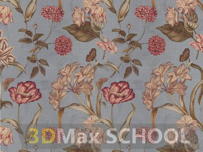 Текстуры ткани с цветами - 43
