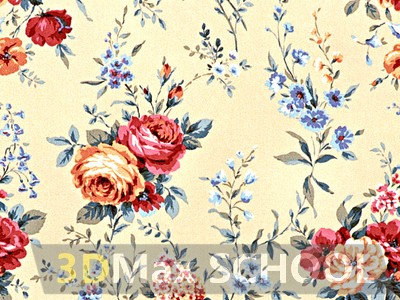 Текстуры ткани с цветами - 18