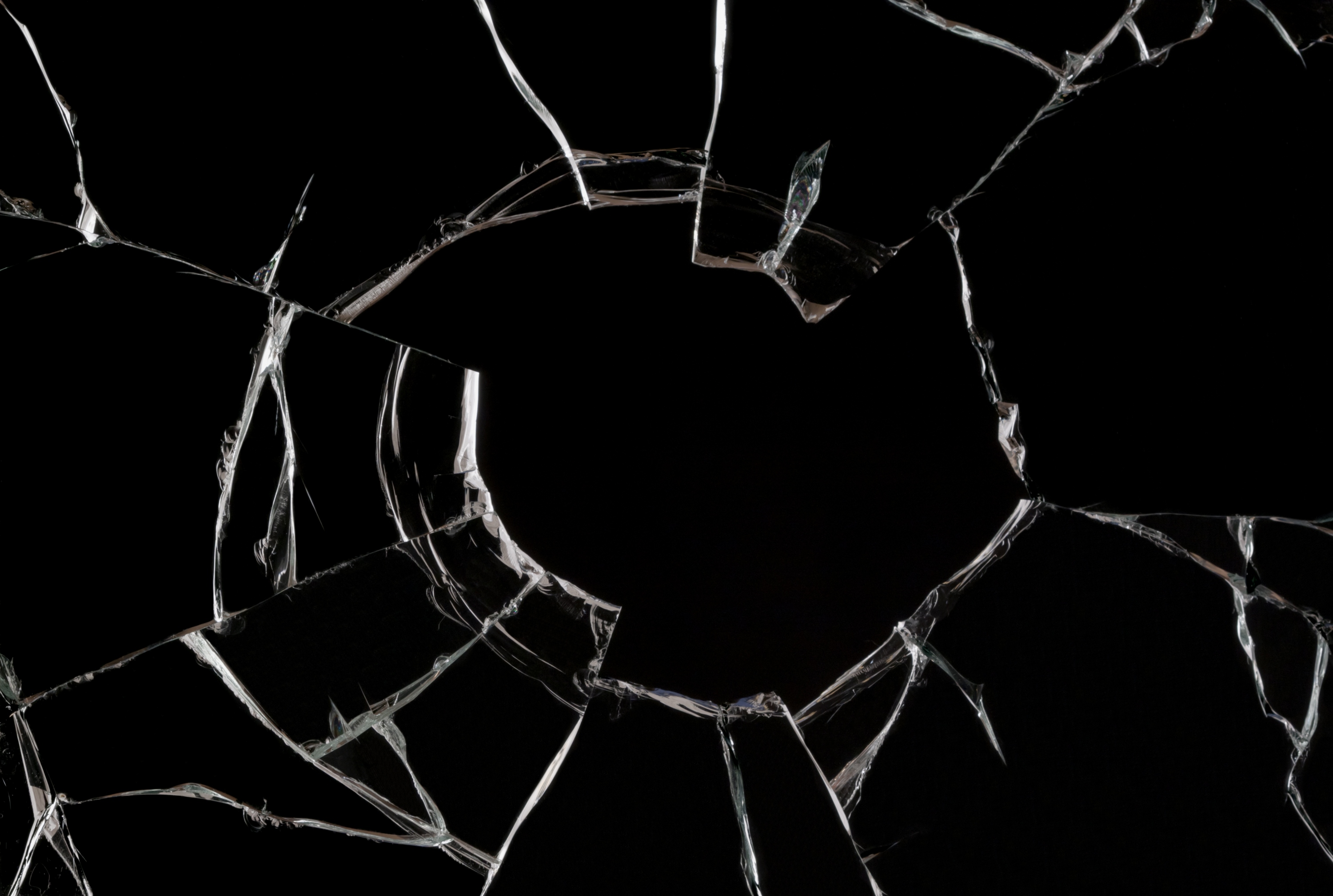 Glass cracks